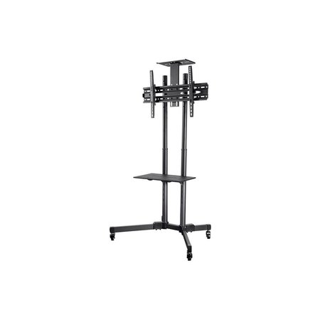 Monoprice Commercial Series Tilt TV Wall Mount Bracket Stand Cart with Media She 16096